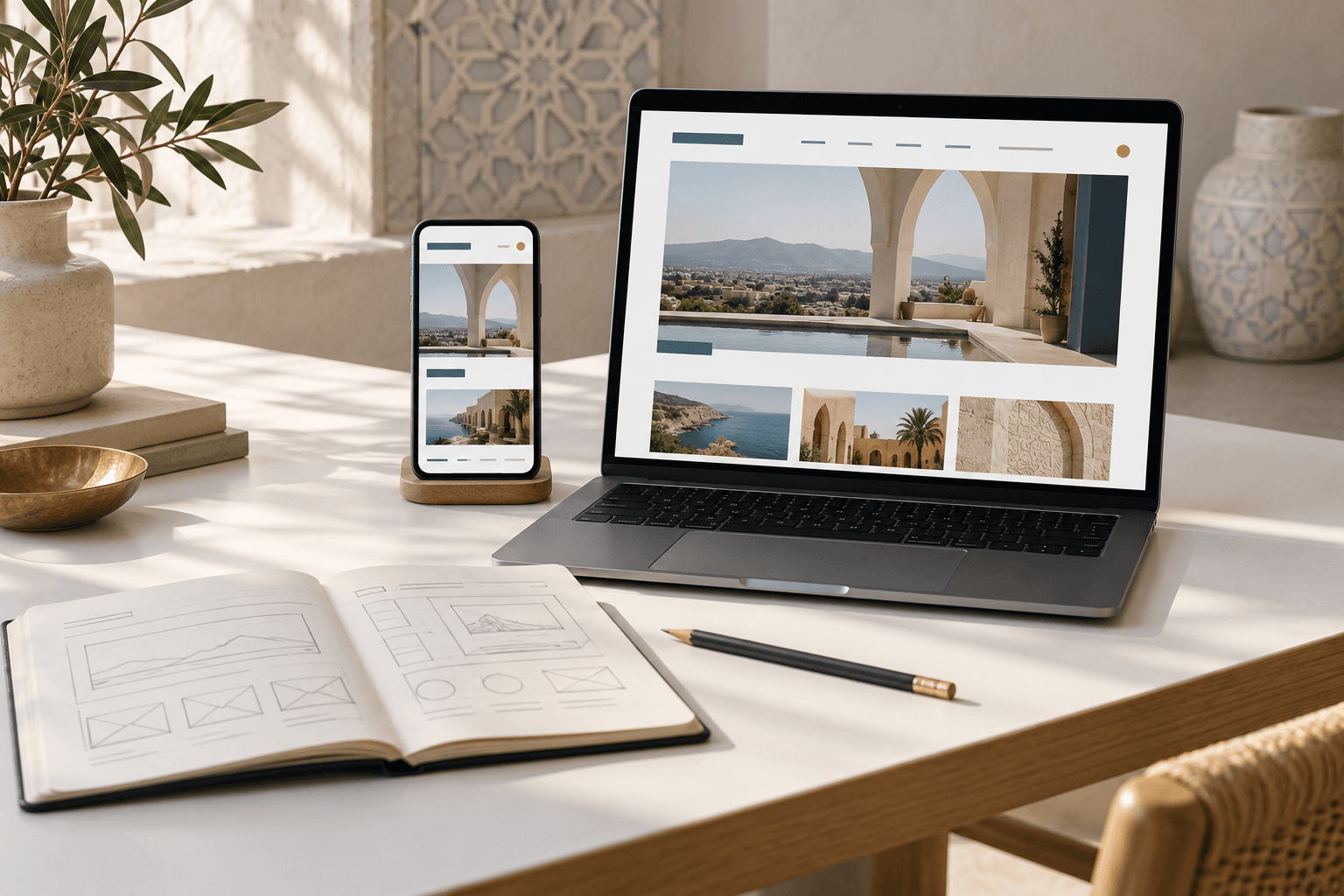 Espace de travail dédié aux contenus web